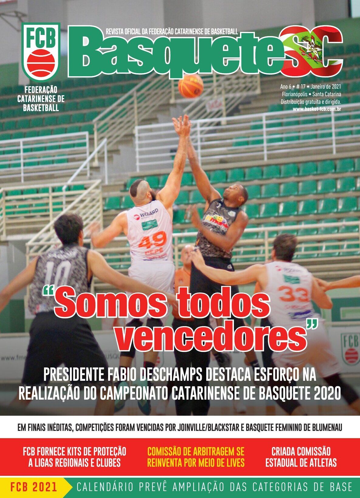 Capa Revista Basquete SC — Federação Catarinense de Basketball edição 17